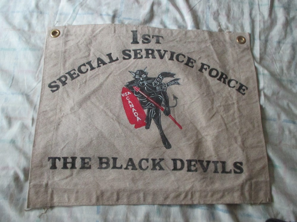 WWII USA 1ST SPECIAL SERVICE FORCE BLACK DEVILS  FLAG
