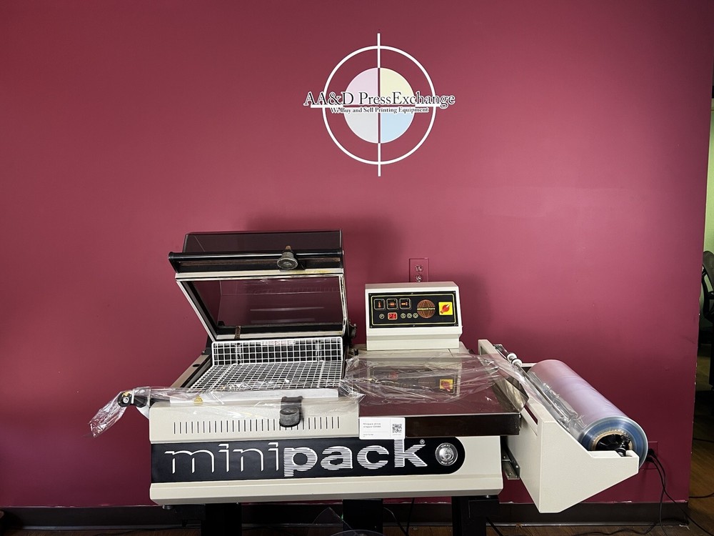 MINIPACK FM 75 DIGIT SEMI-AUTOMATIC SHRINK WRAP MACHINE !Video!