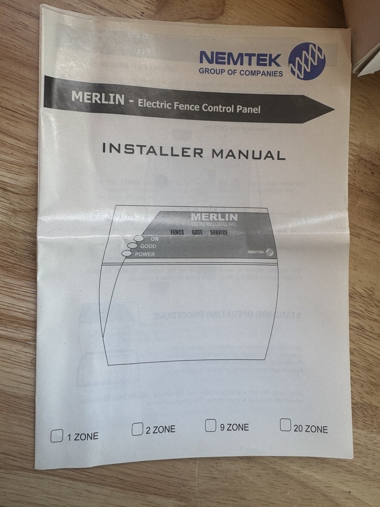 NEMTEK ELECTRIC FENCE CONTROL PANEL KEYPAD.