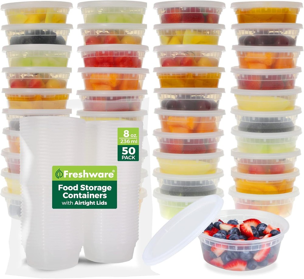 Liquid, Soup, Meal Prep Containers | BPA Free | Stackable | Leak Proof