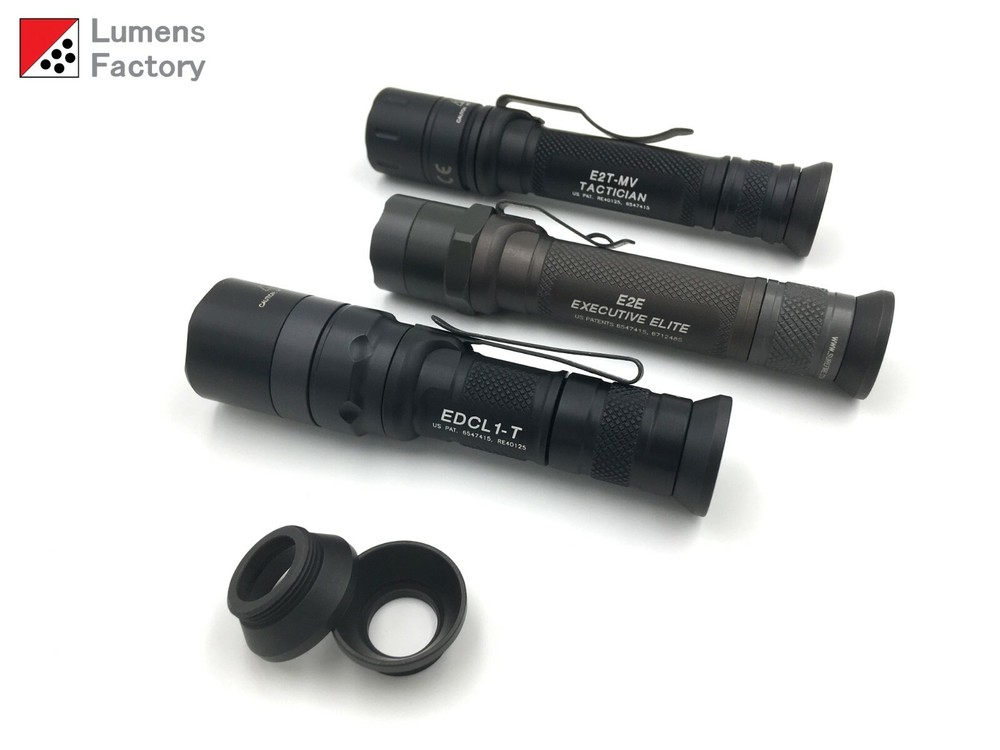 QPQ Black Steel Tailstand Shroud Surefire E Series E1e E2e E2L E2T EDCL1 EDCL2