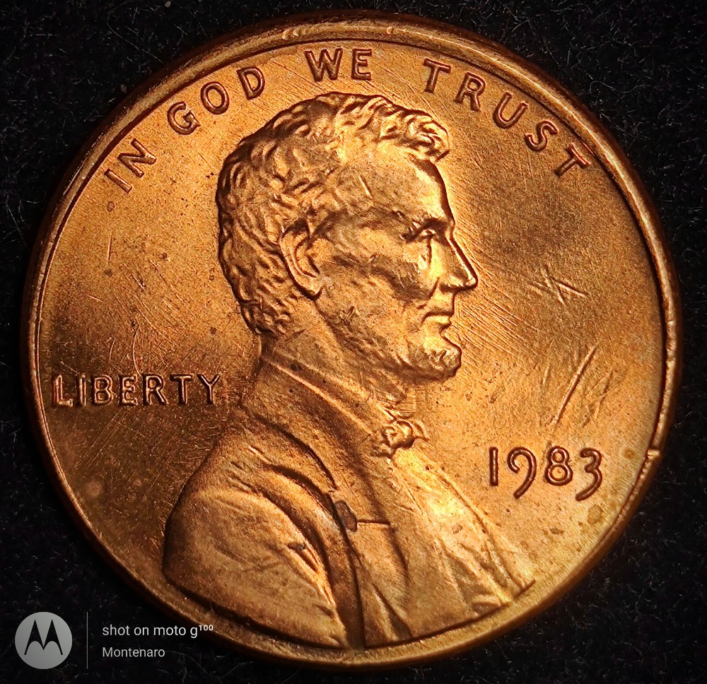 1983 Lincoln Cent  Clash Error on Obverse and Reverse