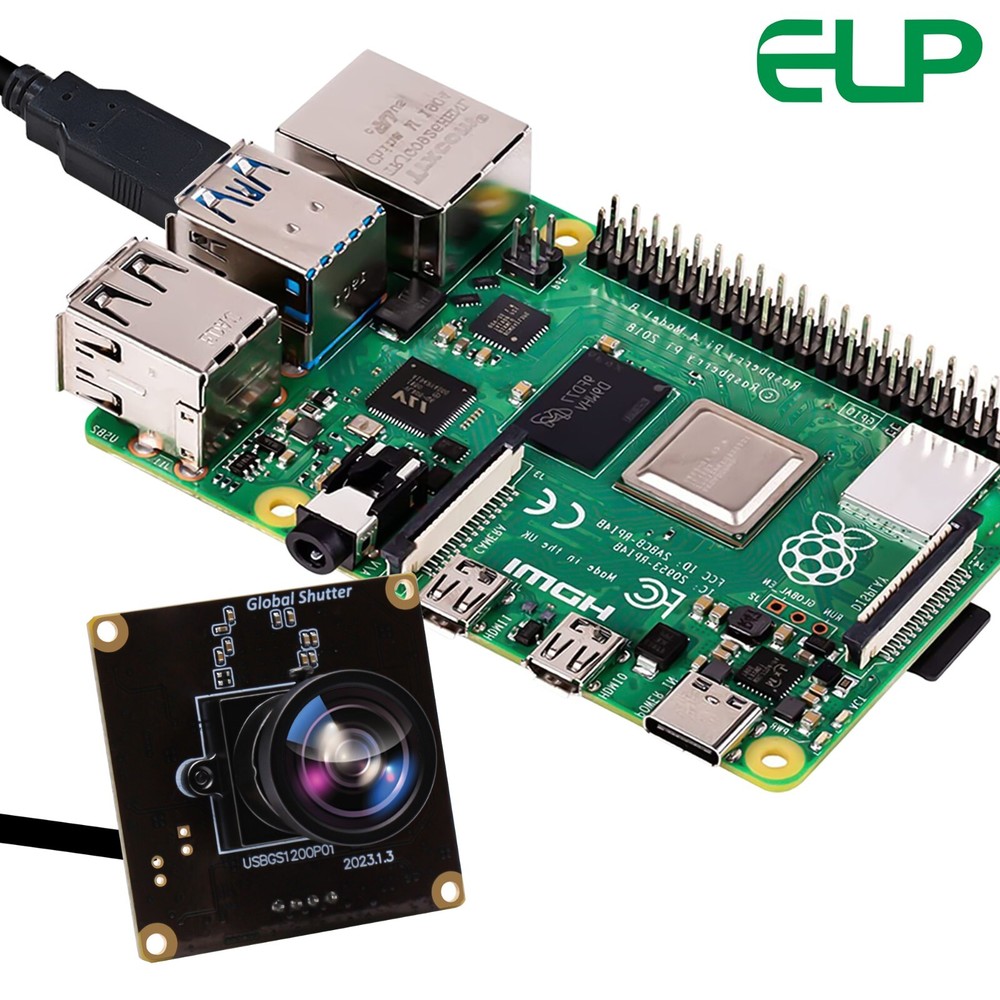 ELP 2.3MP Global Shutter High Speed No Distortion Wide Angle USB Camera Module