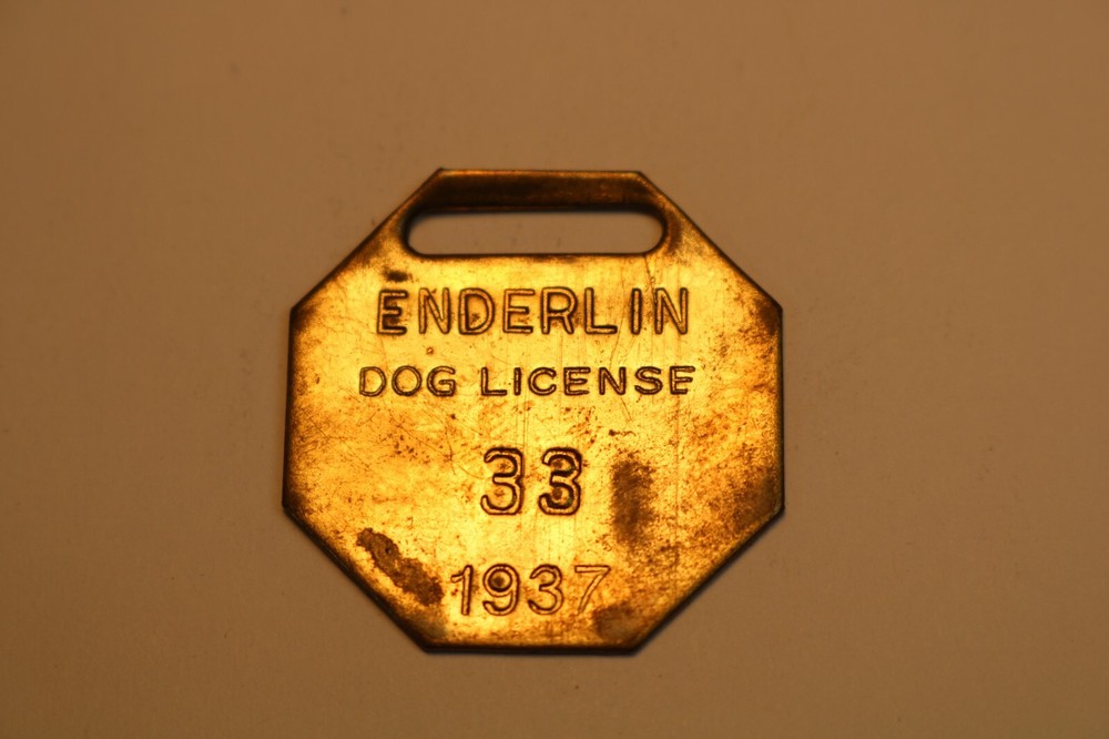 2 Enderlin, (ND) 1937 Dog Tags #33, #67