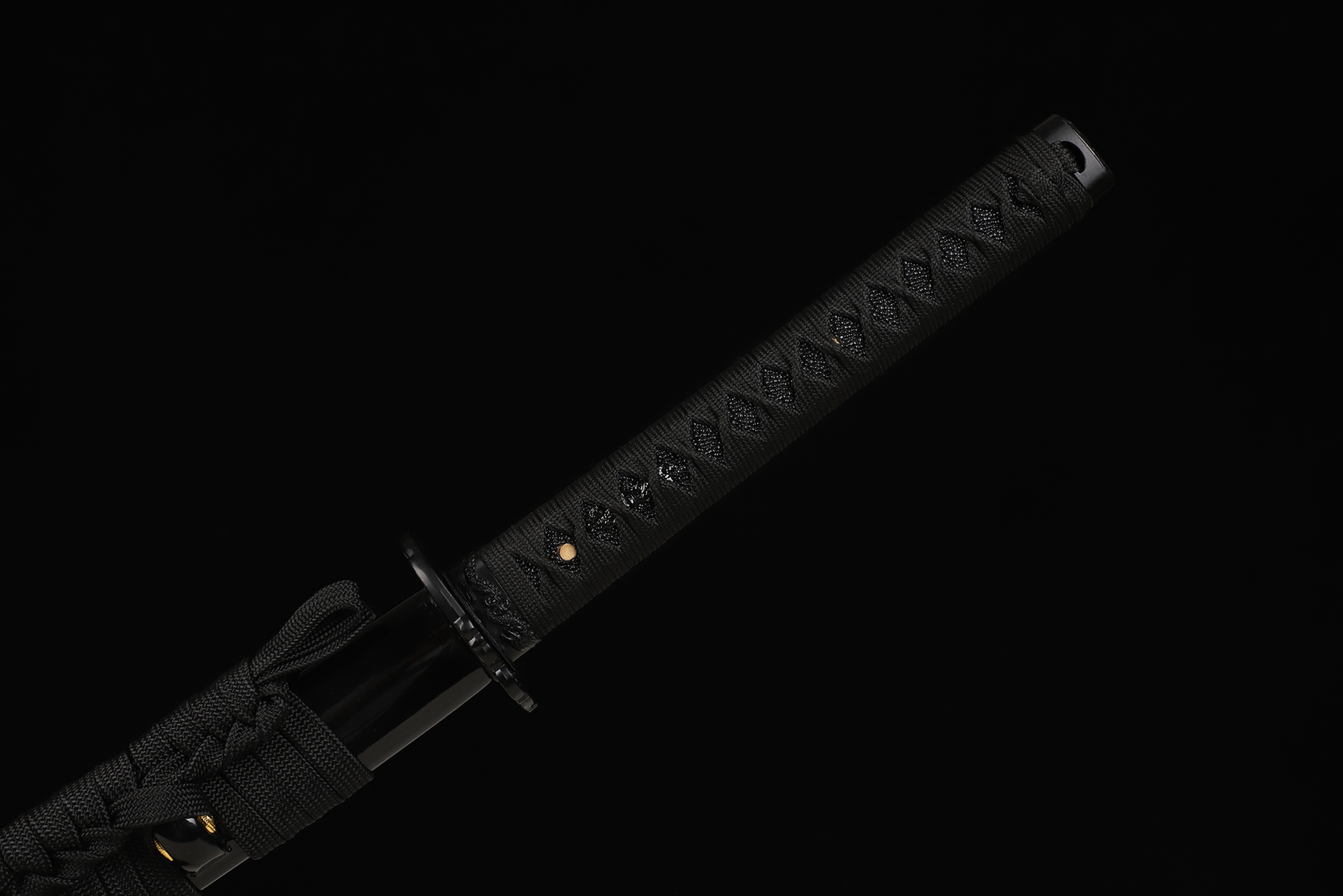 Sharp Full Tang Japanese Samurai Katana All Black Sword Battle Ready T10 Steel