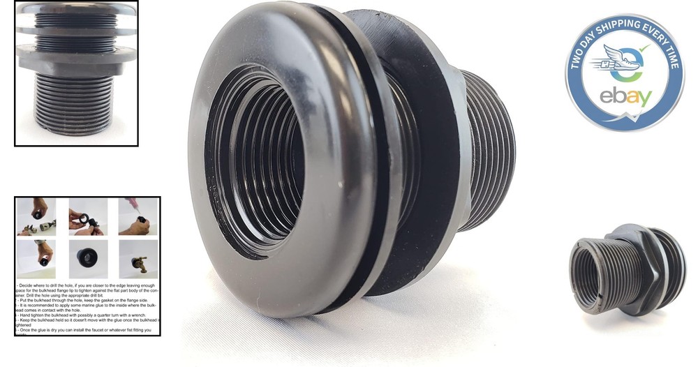 Comprehensive 1-Inch Double Threaded Bulkhead Kit – All-in-One Plumbing Solution