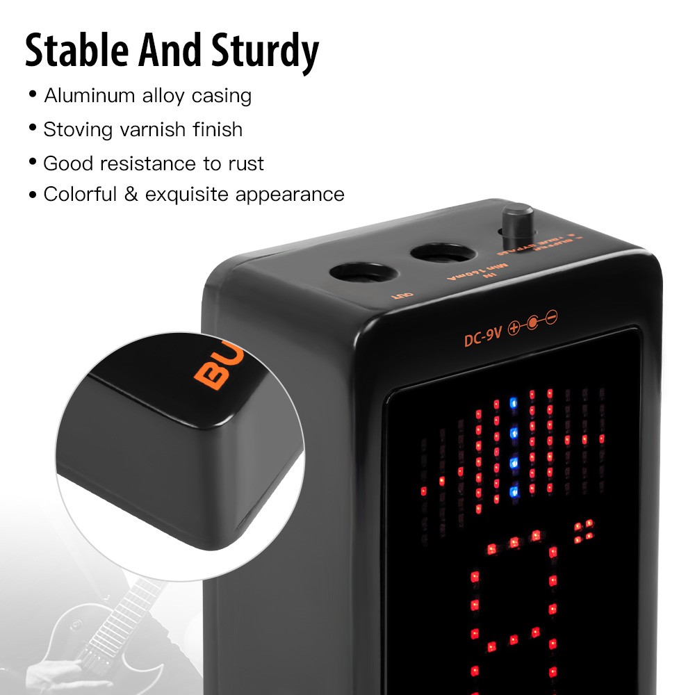 JOYO Buffer Tuner Pedal Built-in Buffer with Accurate Tuning and LED Screen