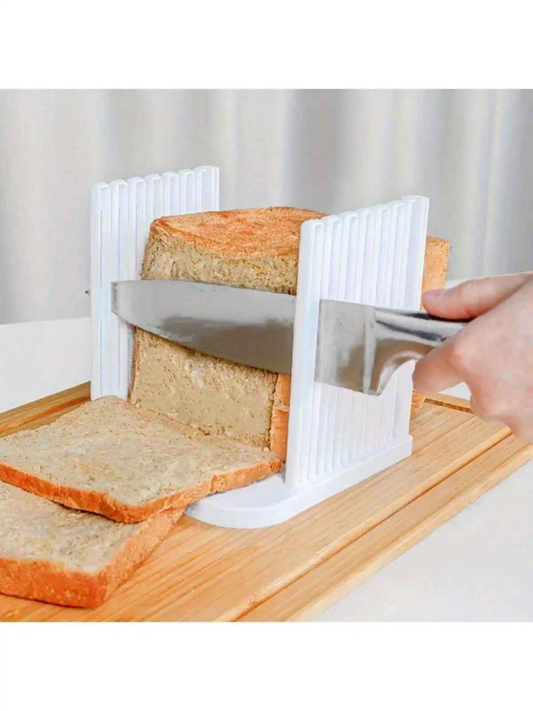 Adjustable Bread Slicer Guide Foldable Plastic Cutter Tool