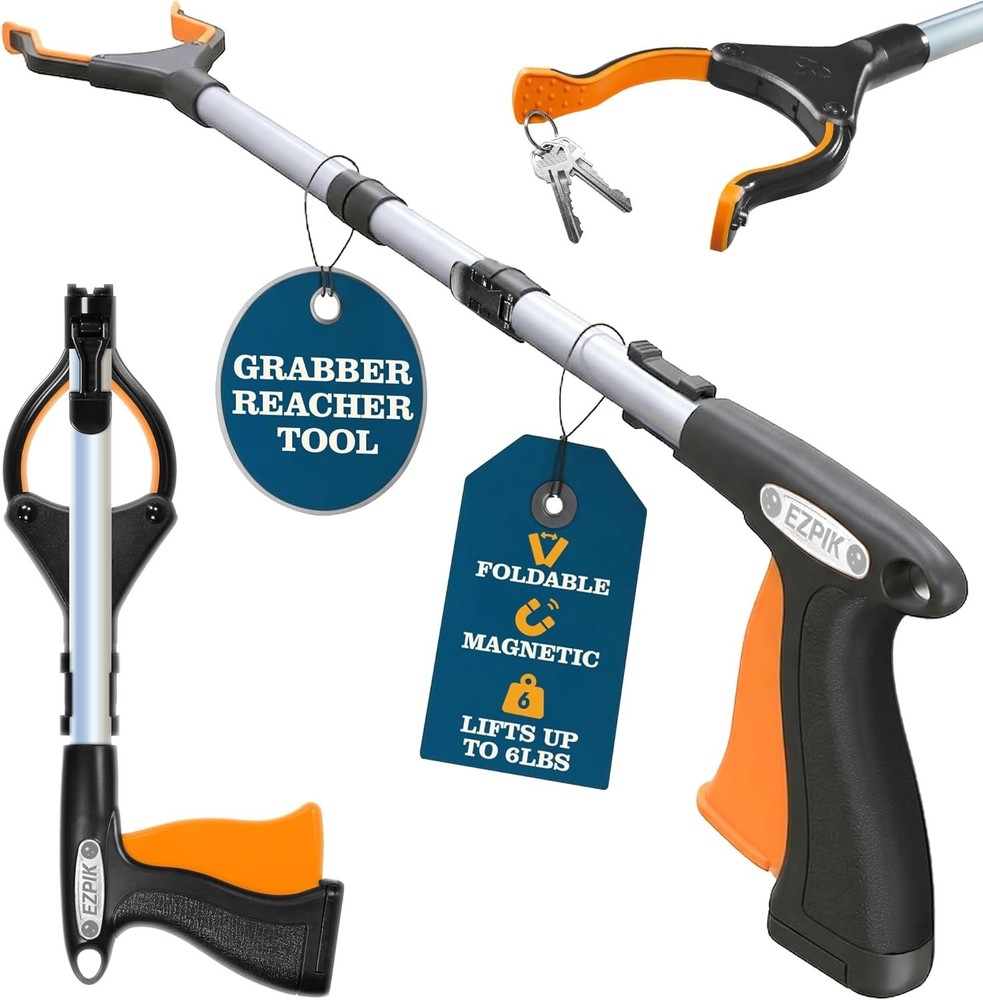 36" Folding Grabber Tool + Magnets for Elderly & Disabled