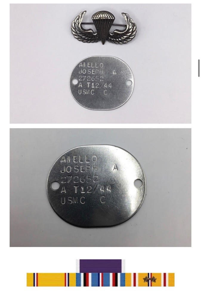 WW2 USMC Marine Dog Tag Paramarine 2nd Parachute Battalion