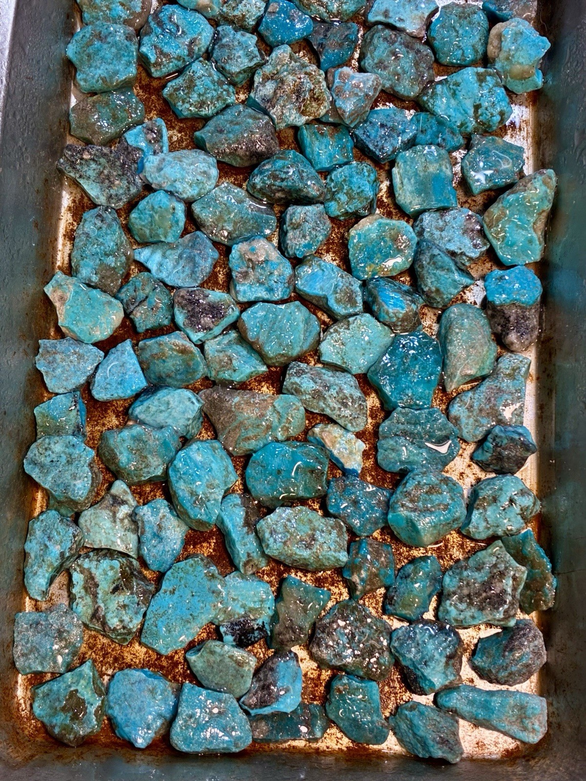 1 Lb. Ithaca Peak, Real Turquoise! Electric blues! High in matrix. ❤️‍🔥3 Left!