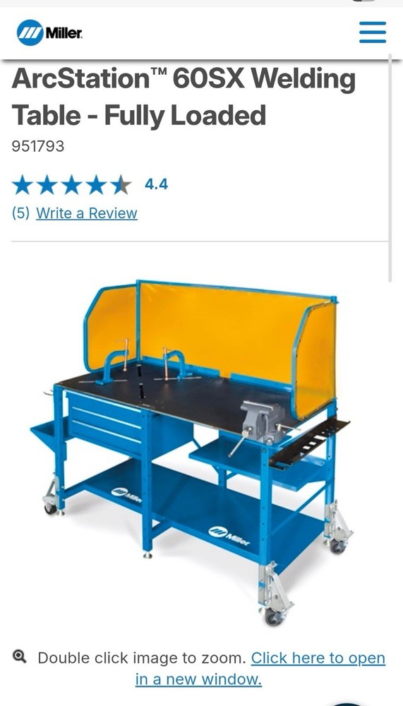 Miller Arcstation 60SX Welding Table - Fully Loaded