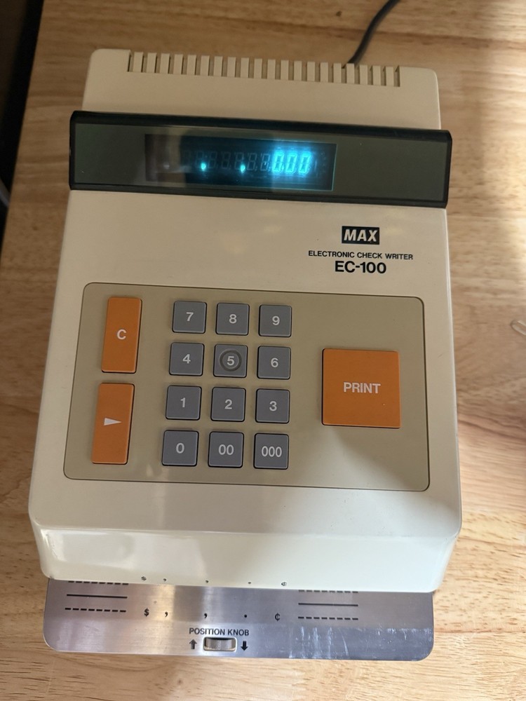 MAX EC-100 Electronic Check Writer | Tested Working | No Key