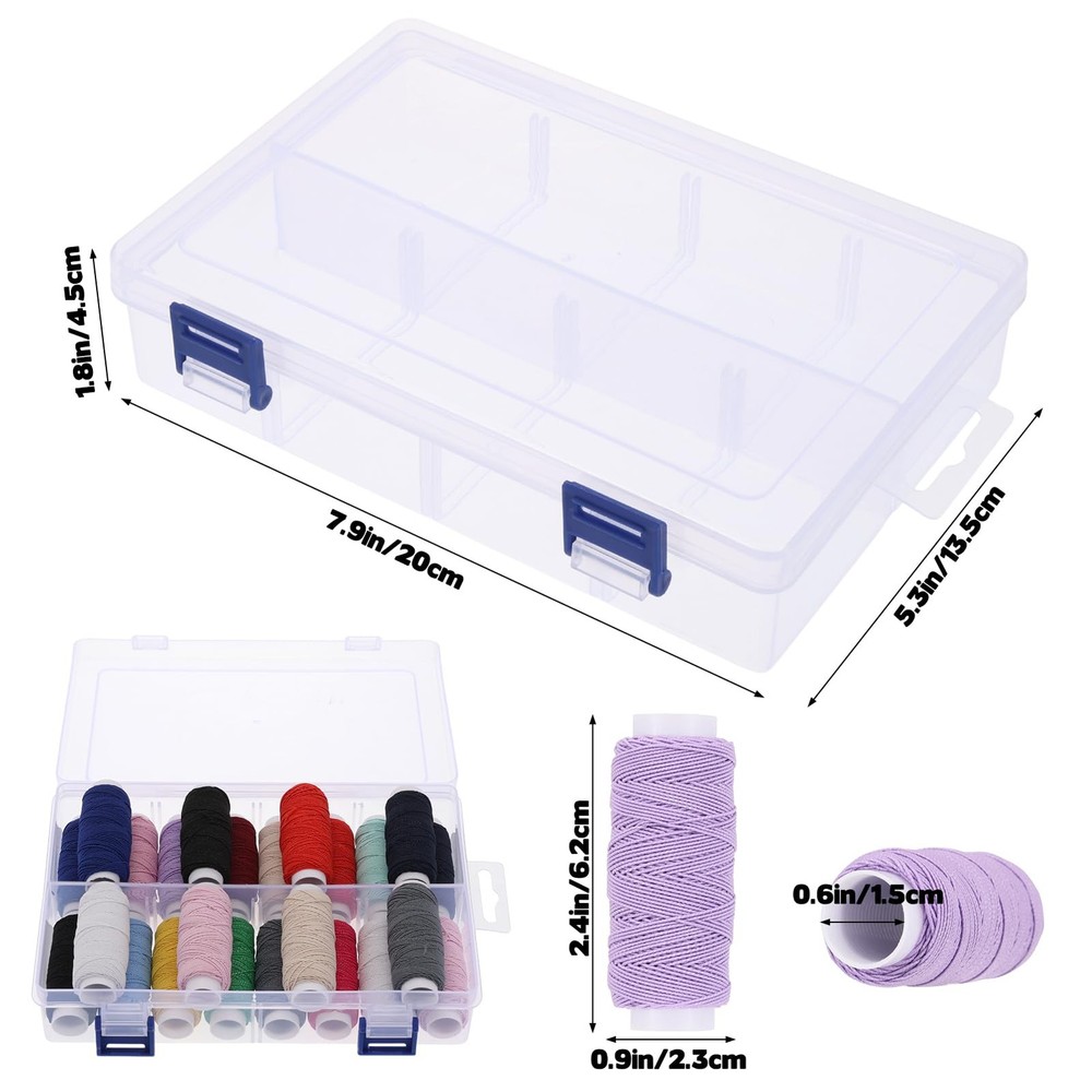 Elastic Sewing Thread for Sewing Machine, 0.5 mm Shirring Elastic Thread for