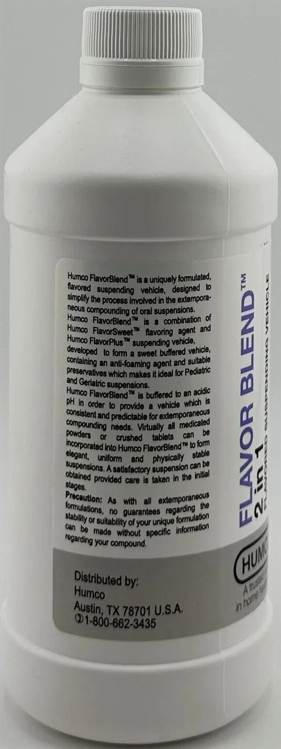 Humco FLAVOR BLEND 16 oz FLAVORED PLUS SUSPENDING VEHICLE (2 IN 1) EXP. 03/2026