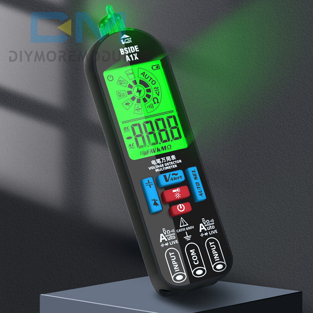 BSIDE A1X Digital Multimeter 1999 Counts AC/DC Voltage Tester Resistance Meter