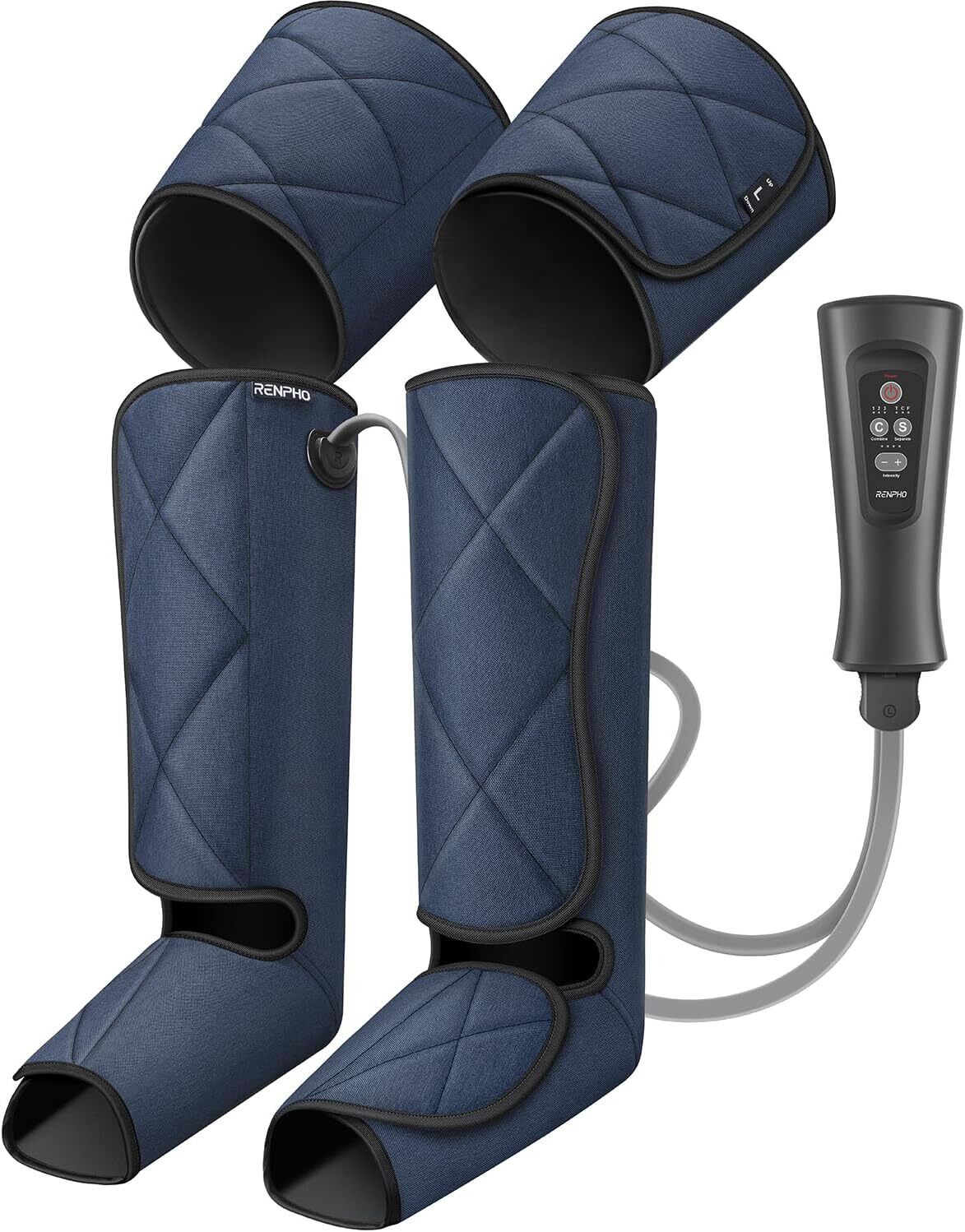 RENPHO Leg Massager with Heat – Compression Boots for Pain Relief & Recovery