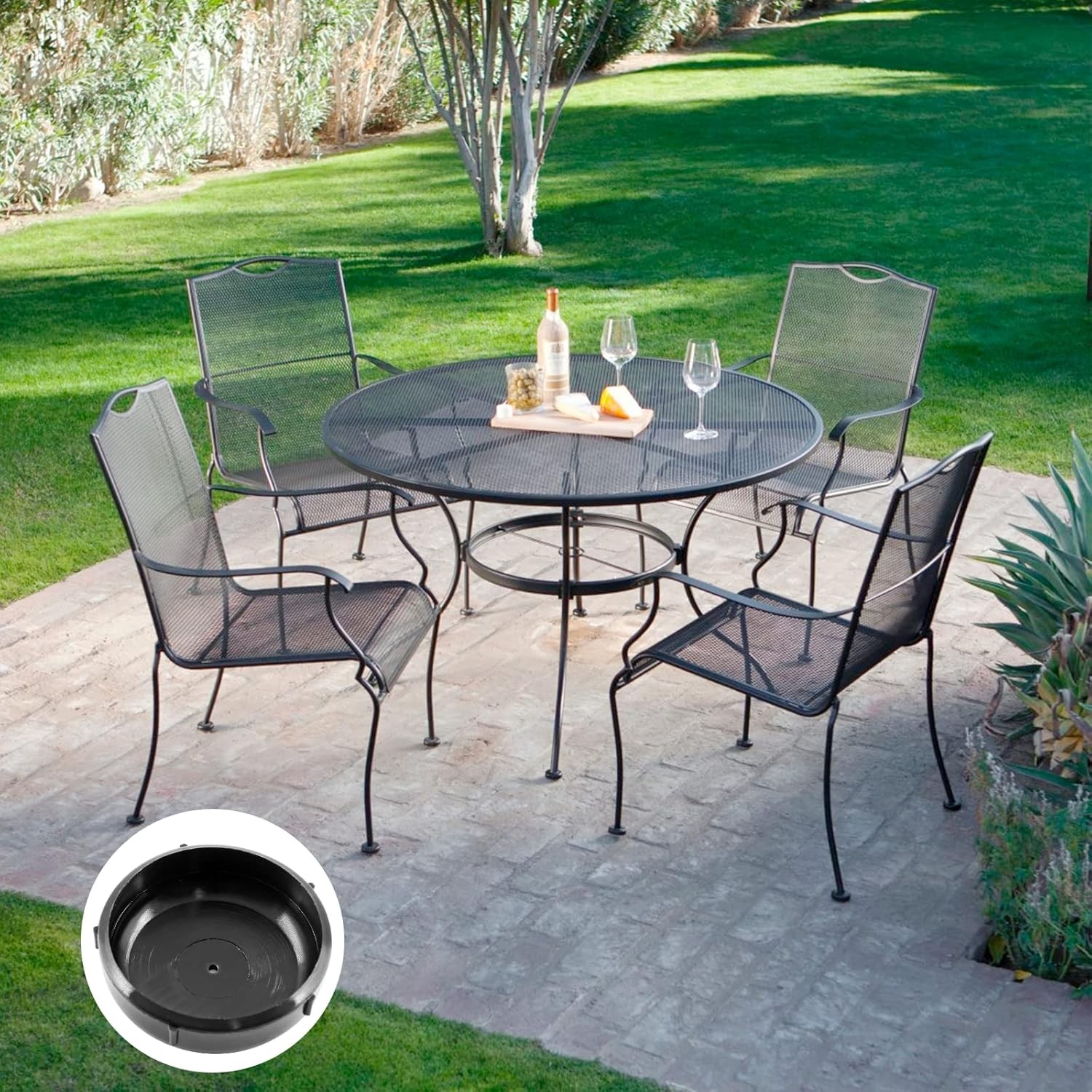 40 Pcs 1-1/2" Wrought Iron Patio Furniture Feet Caps Outdoor Patio Chair Glides