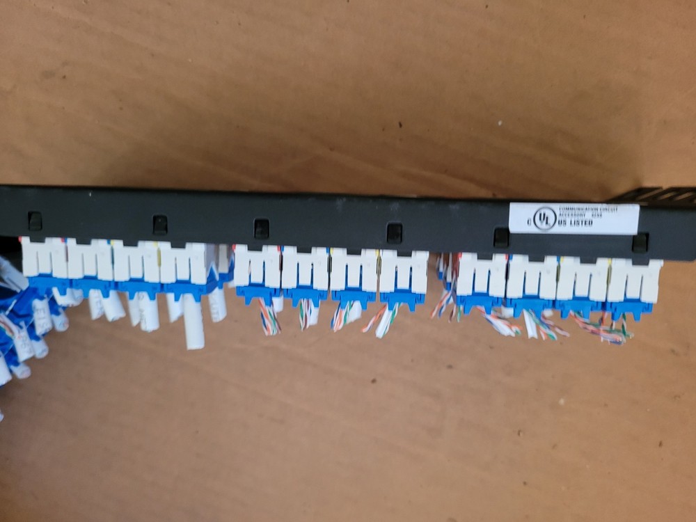 PANDUIT Mini-Com 72 Port Angled Cat 6 Patch Panel 2U CPPA72FMWBLY TX6A Modules