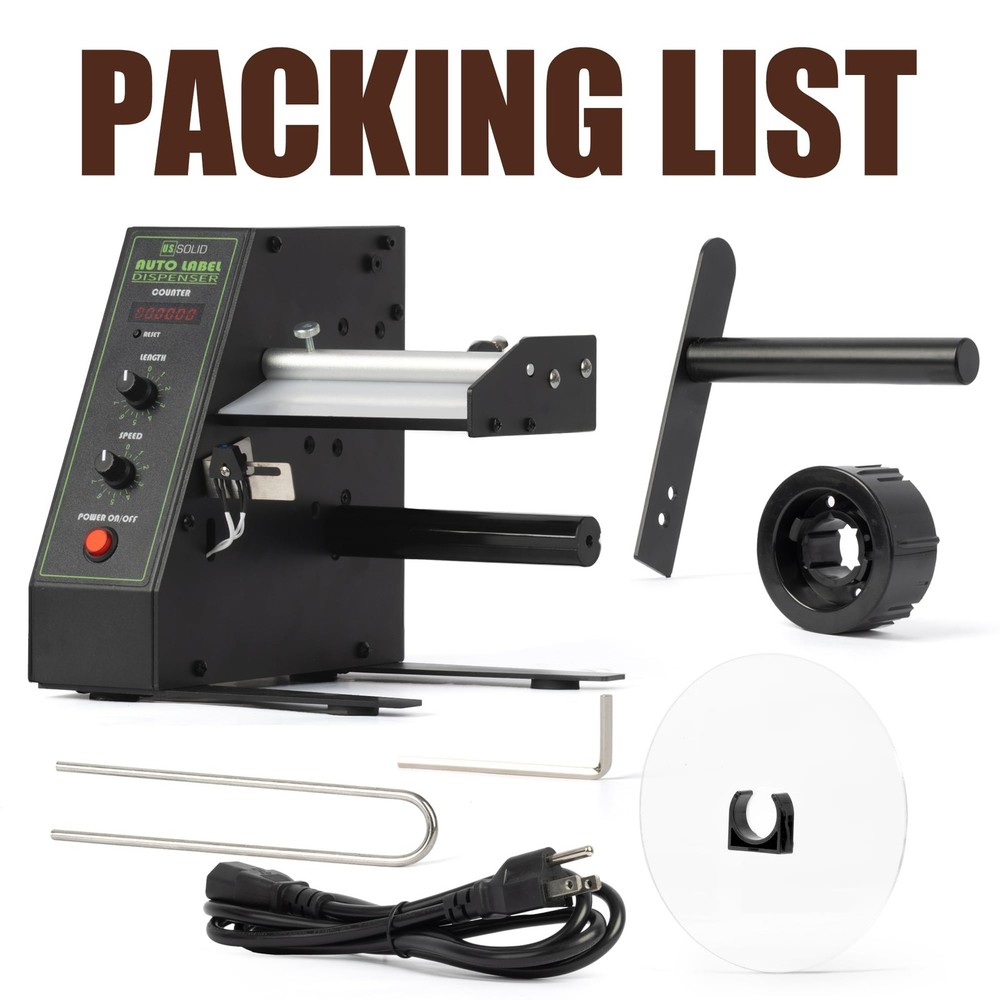 U.S. Solid Automatic Label Dispenser 4.52 in Width Fanfold Labels Counter