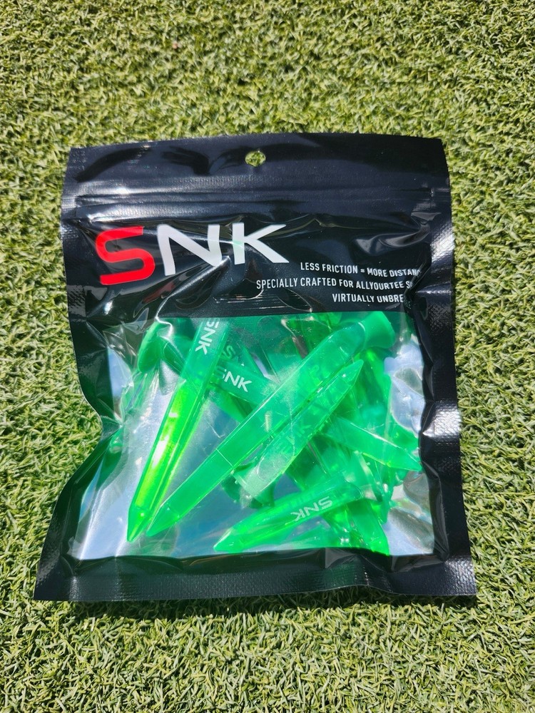 SNK Golf Tees (8 Pack) – Virtually Unbreakable Plastic – Long Drive - Green