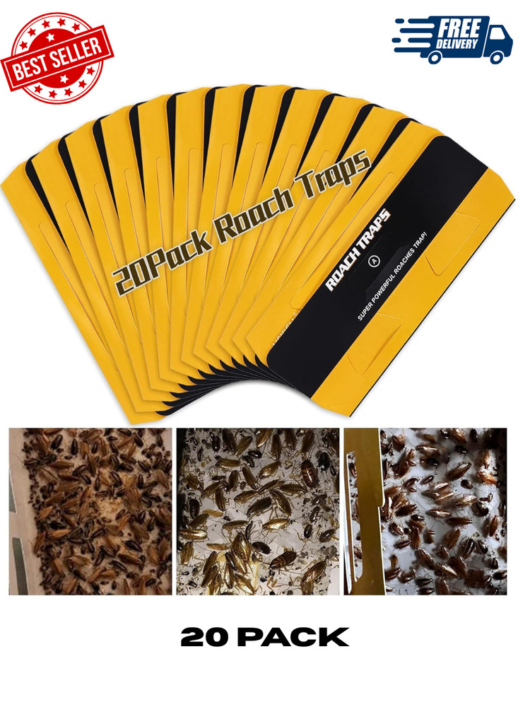 20 Pack Roach Sticky Glue Roach Traps for Indoor Pest Control