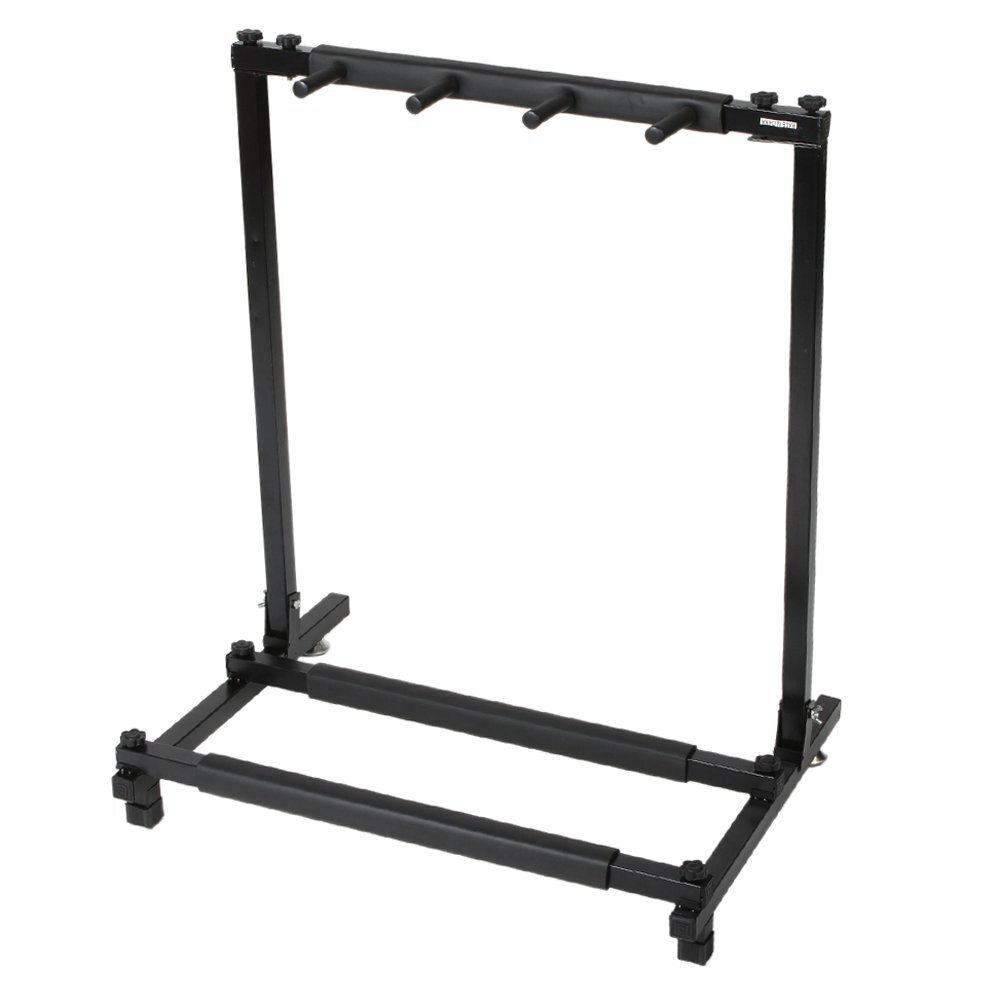 3 Guitar Stand - Multiple Three Instrument Display Rack Folding Padded