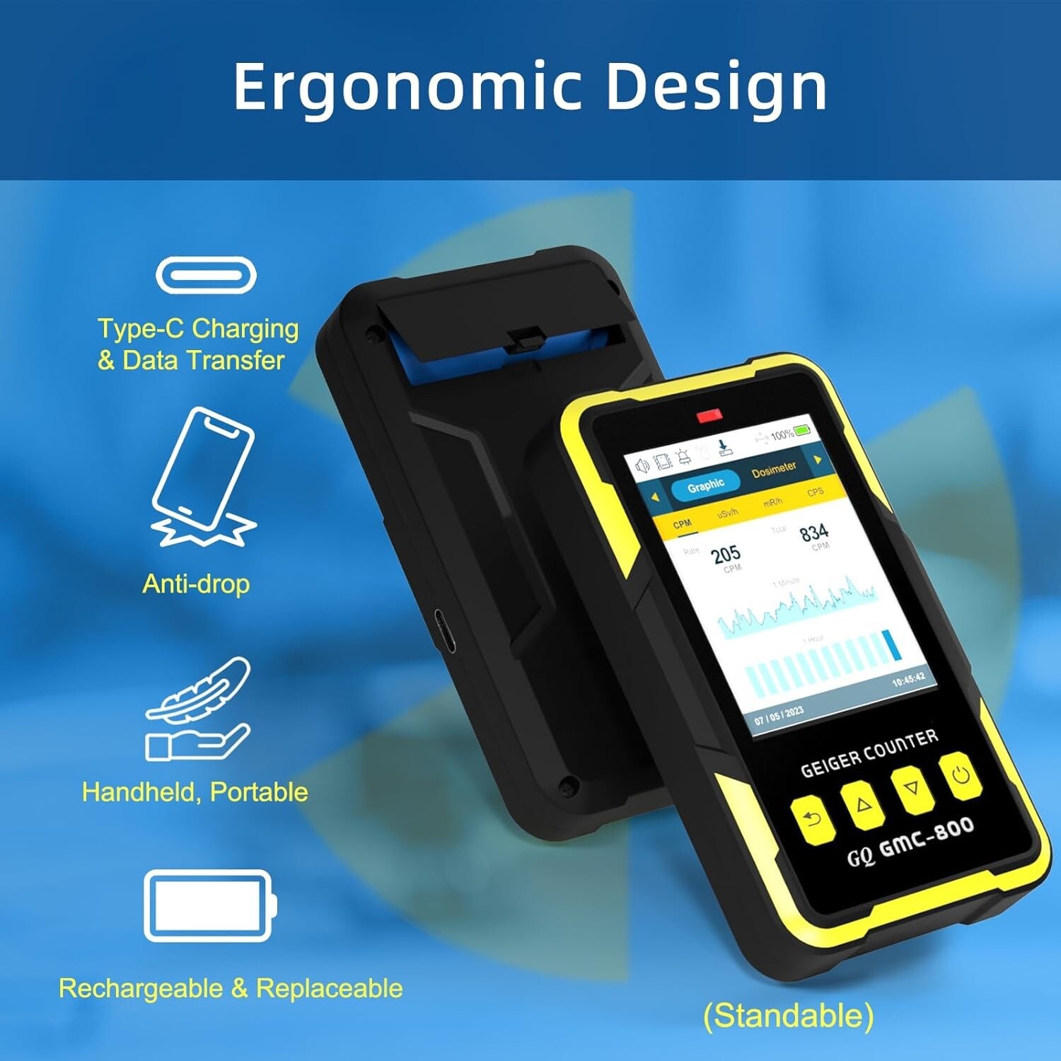 GQ GMC-800 Nuclear Radiation Detector USA Design Product US National Standard