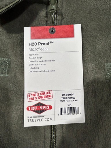 Tru-Spec Polar Fleece Jacket H2O Proof Microfleece