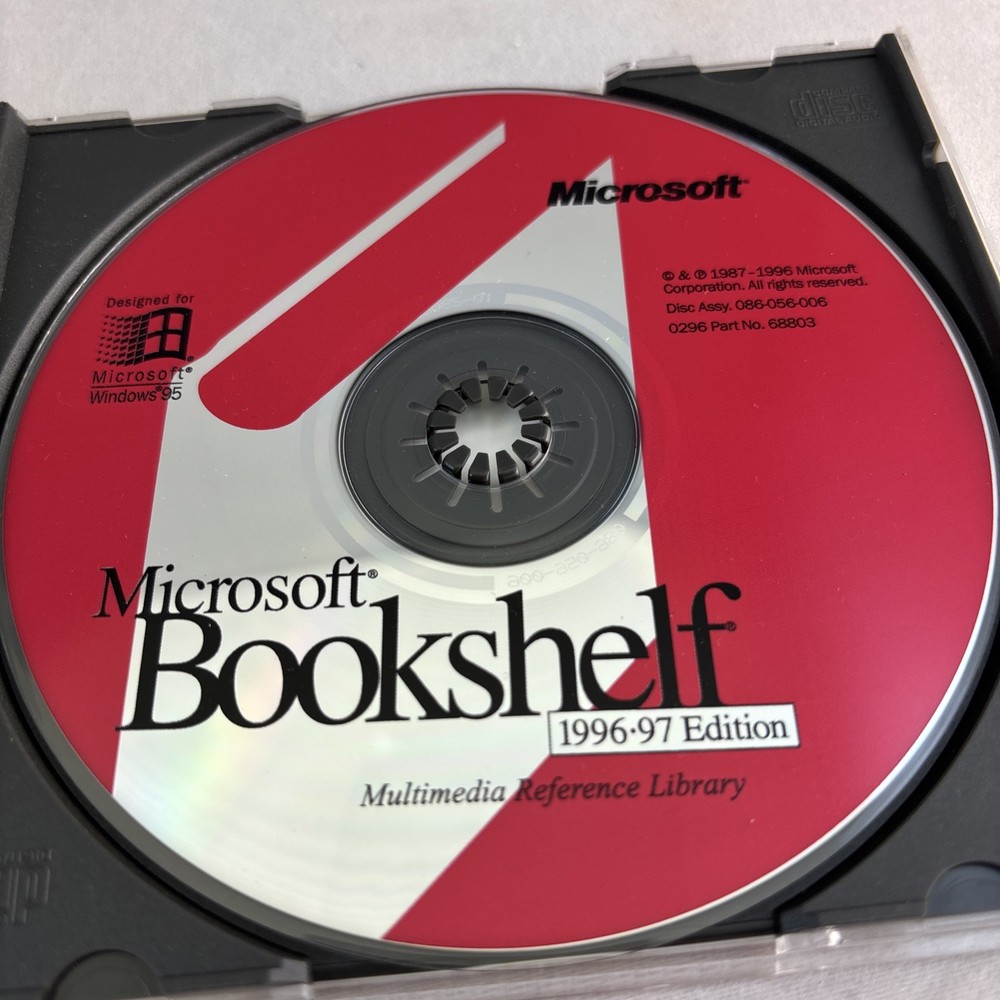 Microsoft Bookshelf 1996-97 Edition CD -ROM Multimedia Reference Library