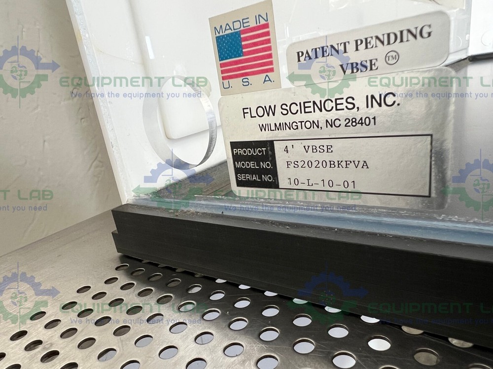Flow Sciences FS2020BKFVA 4Ft Vented Balance Safety Enclosure