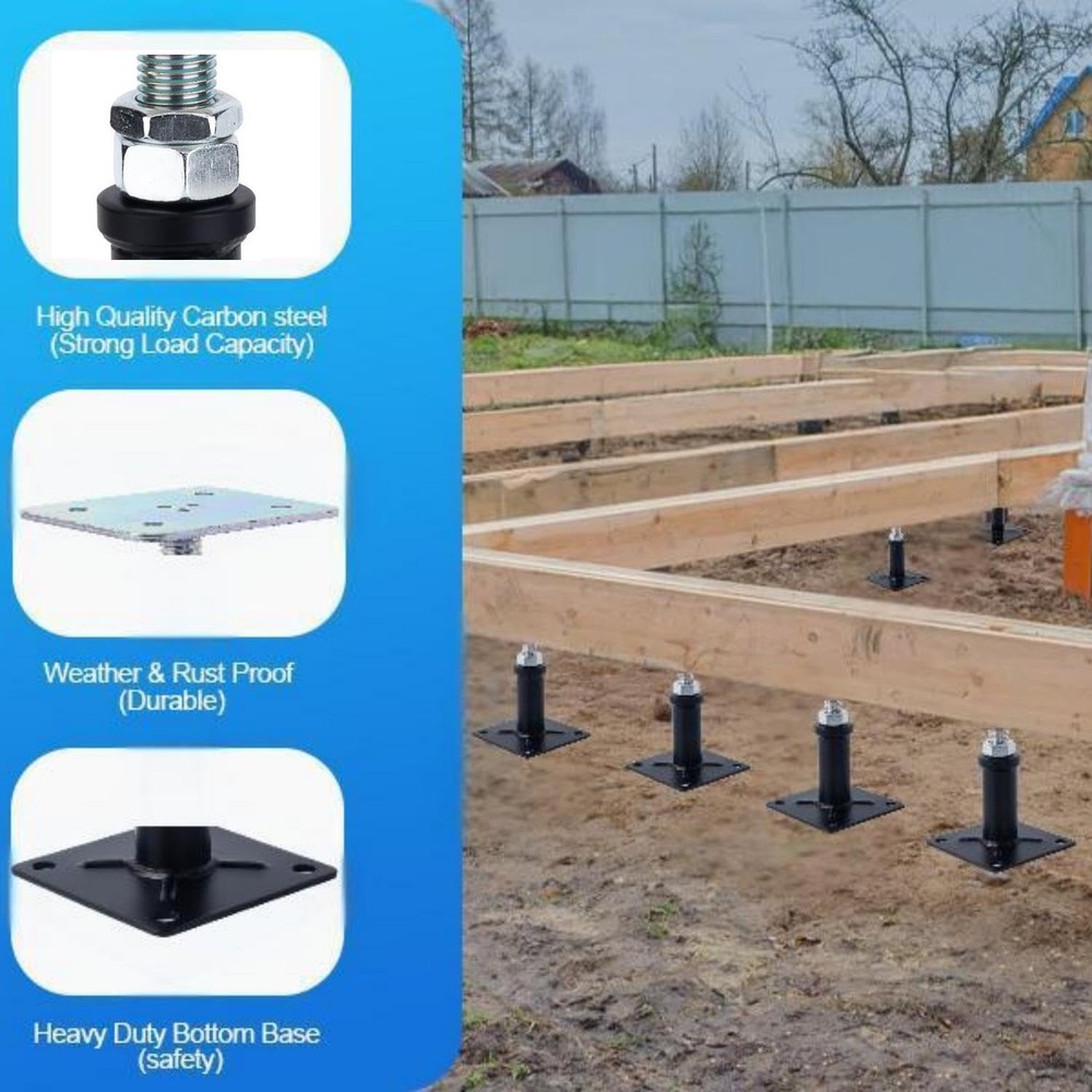 4 Pack Adjustable Floor Jack,Mini Screw Jack,Telescoping Jack for Temporary Supp