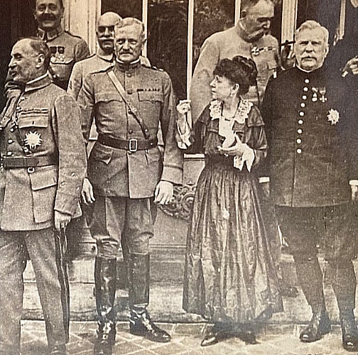 WW1 US ARMY GENERAL JOHN J. PERSHING IN PARIS STEREOVIEW PHOTO