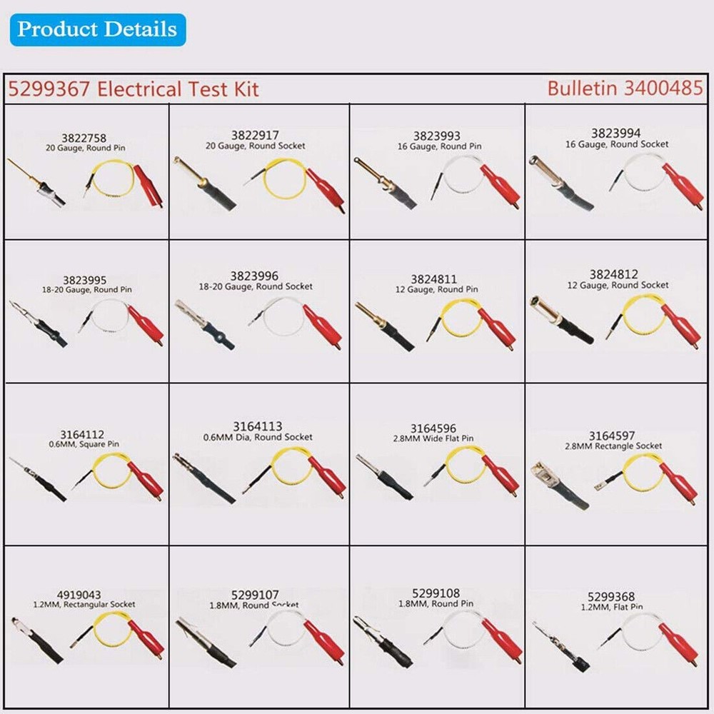 5299367 Electrical Test Lead Cable Set For Cummins Circuit Connection Experiment