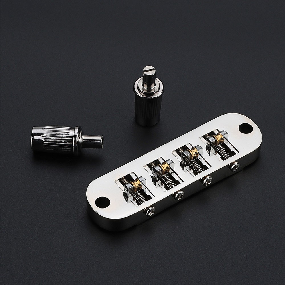 Roller Saddle Bridge Replacement Lightweight 4 String Guitar Bridge For HPGF