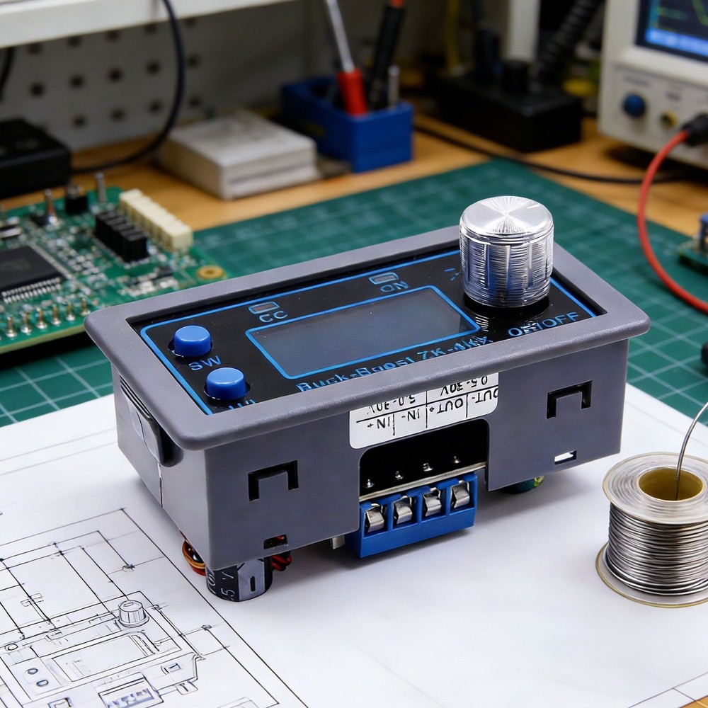 DC Adjustable Step-Up Down Buck Boost Power Supply Voltage Regulator LCD Module.