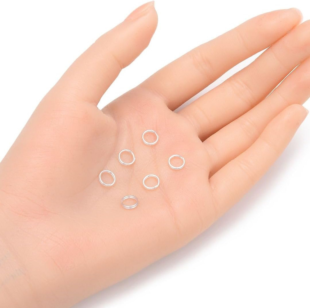 20Pcs Adabele Authentic 925 Sterling Silver 7Mm Split Jump Ring round Open Conne