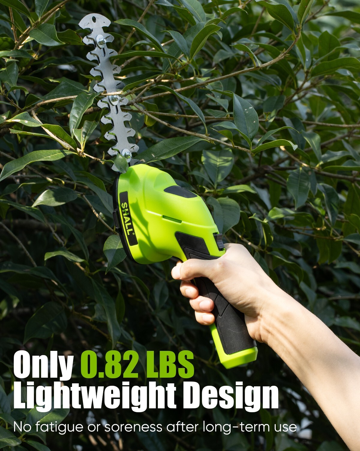 SHALL 2 in 1 Cordless Grass Shear & Hedge Trimmer - 7.2V Electric Bush Trimmer