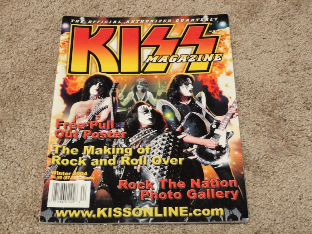 KISS Official Authorized Quarterly Magazine Issues 1 thru 5 with Posters HTF