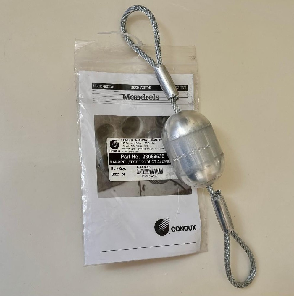 Condux 08059530 3" (76mm) Aluminum Test Mandrel