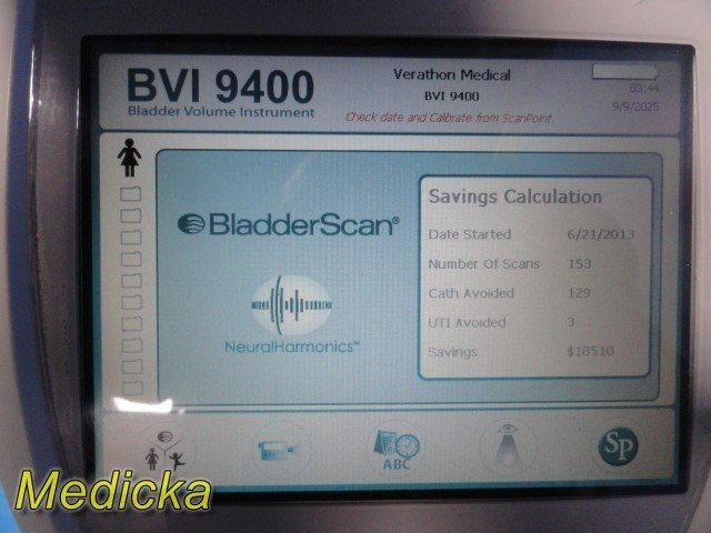 Verathon BVI9400 Ref 0570-0190 Bladder Scanner Console ONLY ~ 38394