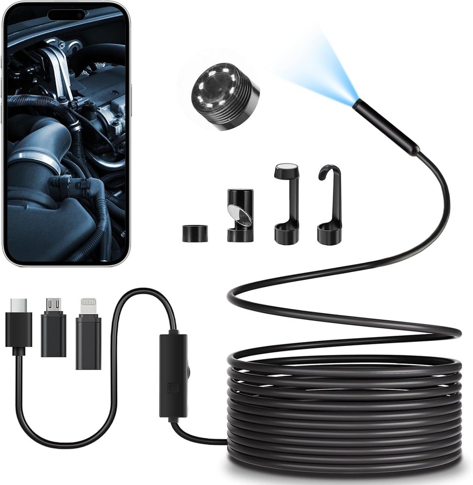 Endoscope Camera with Light, 1920P HD borescope Camera, Waterproof Snake,16.4...