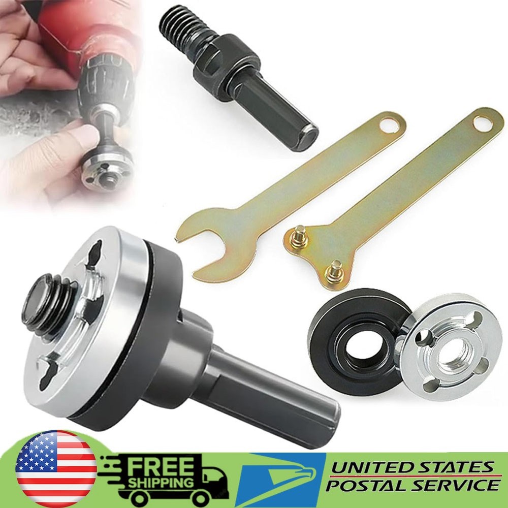 10mm 5Pcs Drill to Angle Grinder Adapter Set – Variable Rod Converter Tool