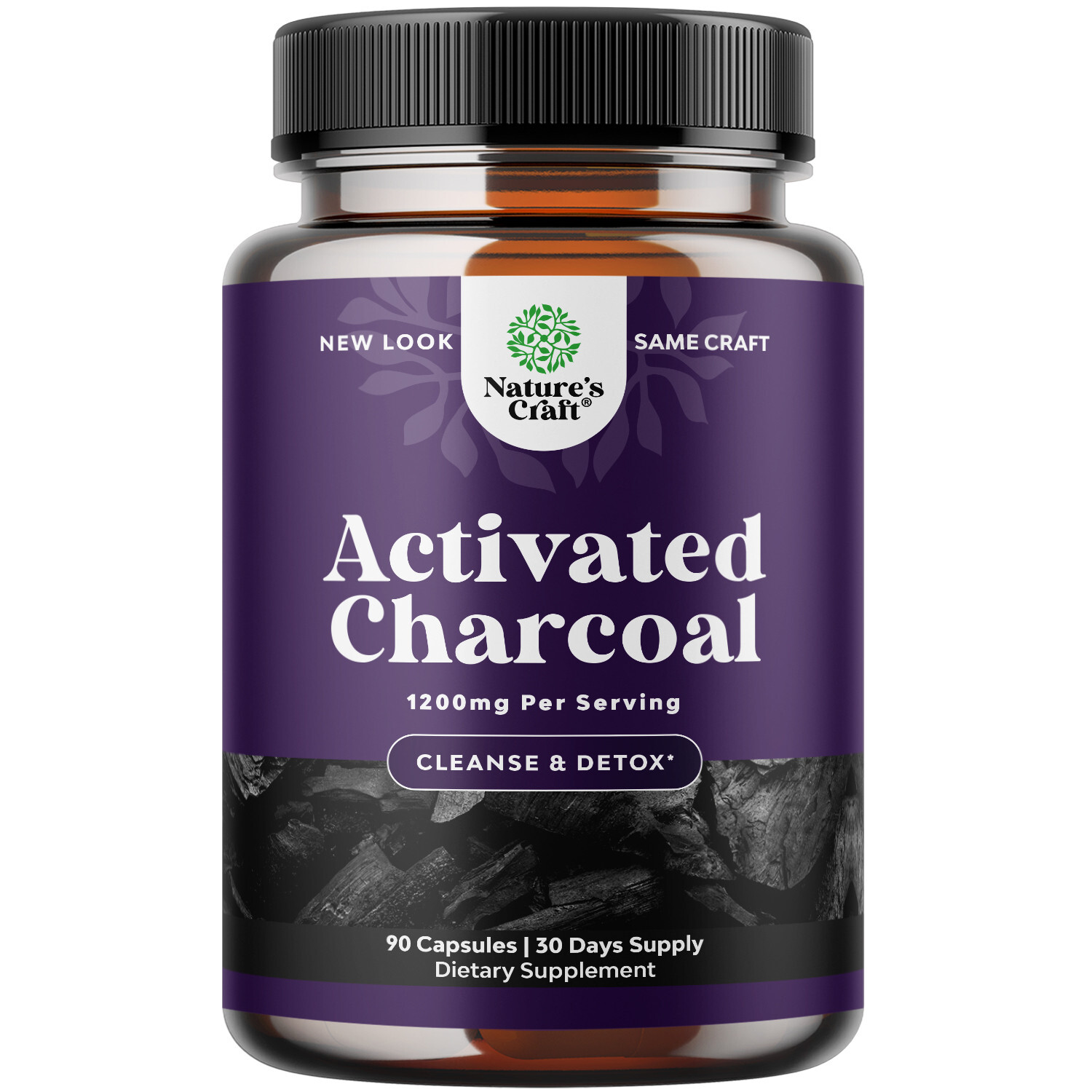 Cleanse and Detox Activated Charcoal Capsules - Purifying Detox Pills