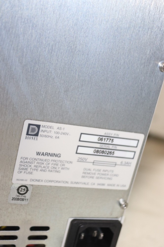 DIONEX AS50 AS AUTOSAMPLER WORKING