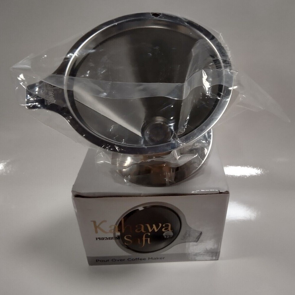 NEW ~ Stainless Steel Pour Over Coffee Maker/Dripper - 2 Layer Filter
