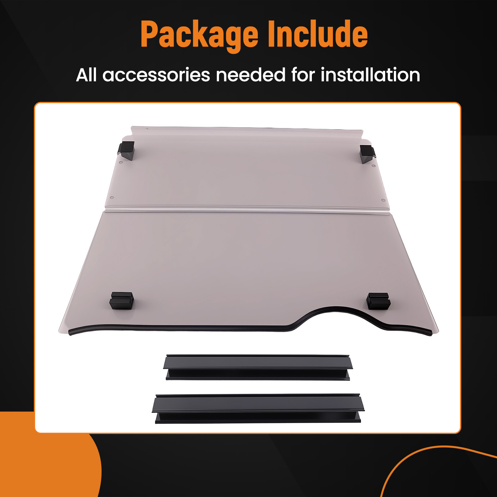 Clear Windshield for EZGO RXV 2008-UP Folding Style In Box Golf Cart Part