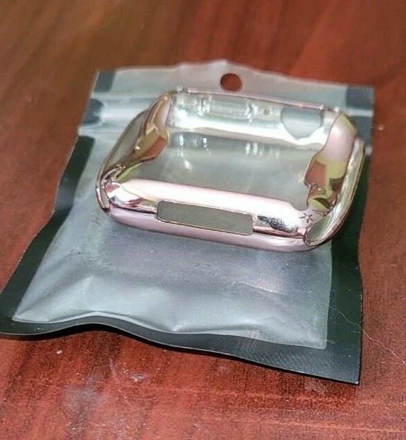 44MM Watch Case Screen Protector Case with TPU Protector Rose Gold