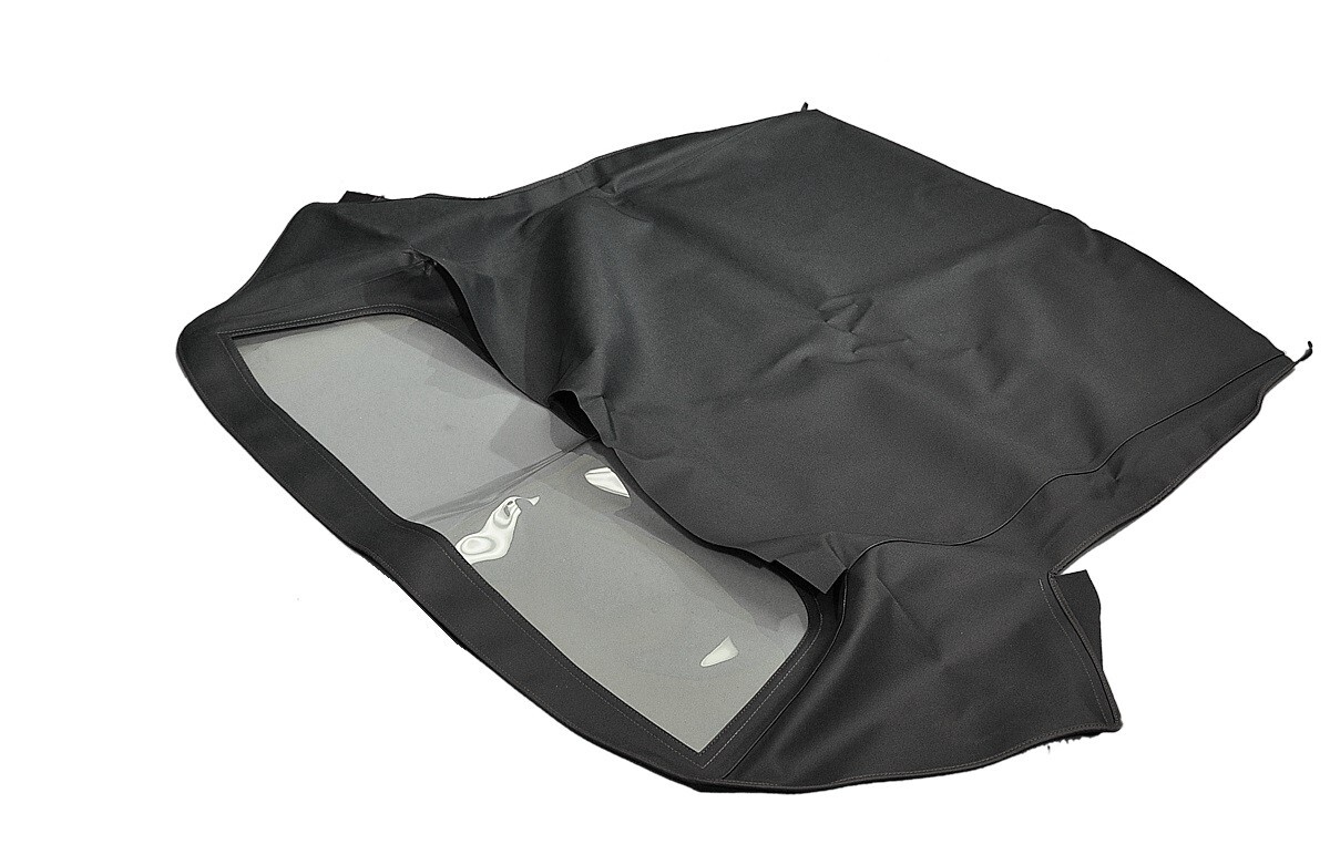 Fits: Chevy Corvette 1968-75 Soft Top W/Plastic Window Black HAARTZ CANVAS