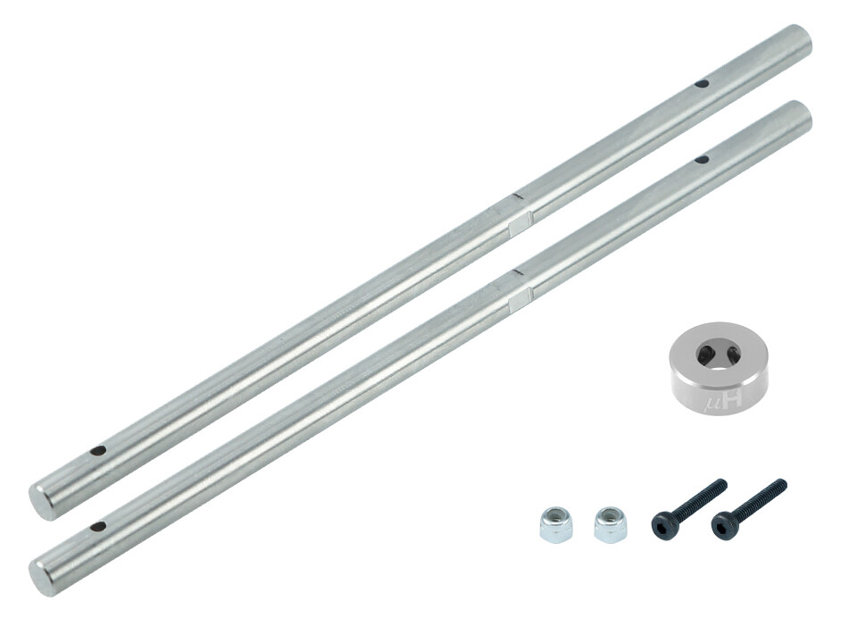 MH Precision CNC Titanium Main Shaft W/ Collar - BLADE 450X/330X/330S/ECLIPSE360